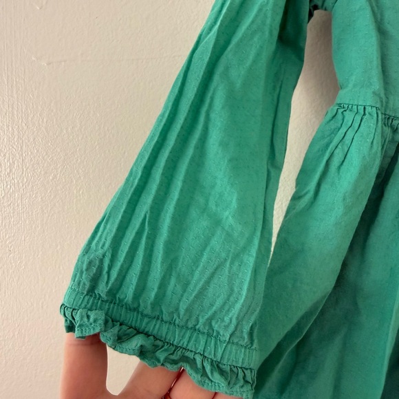 Mini Boden Toddler Girls Teal Green Floral Embroidered Cotton Dress 3T/4T Spring - Picture 7 of 13